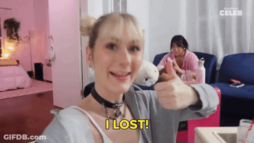I Lost Woman Giving Thumbs Up GIF