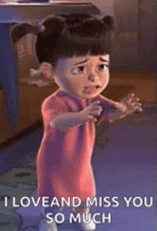 I Love And Miss You So Much Boo Monsters Inc GIF