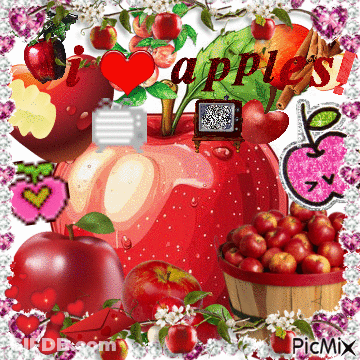 I Love Apples Collage GIF