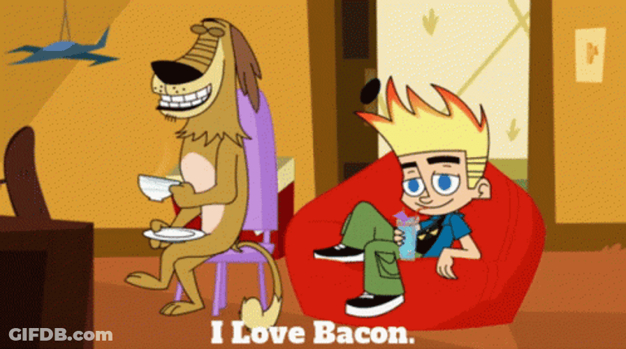 I Love Bacon Johnny Test GIF