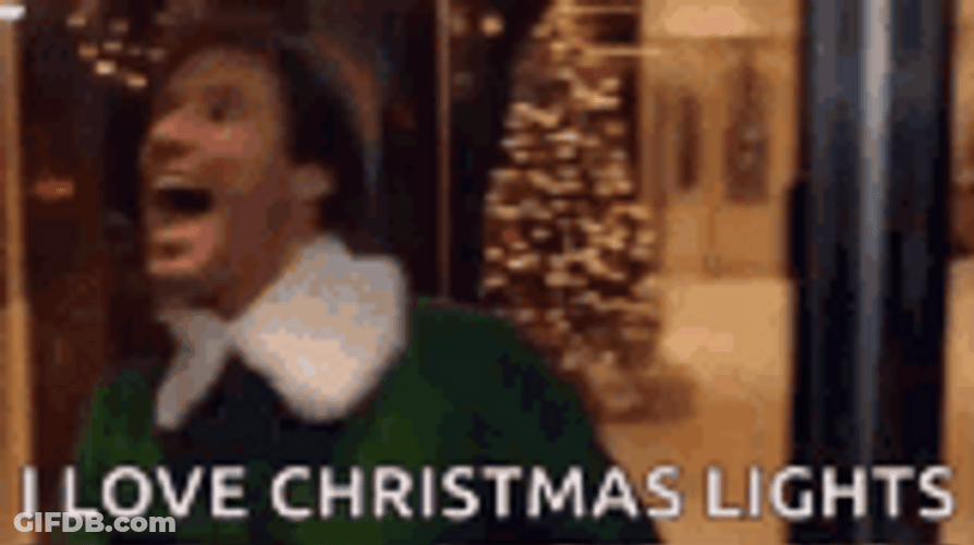 I Love Christmas Lights Funny Will Ferrell GIF