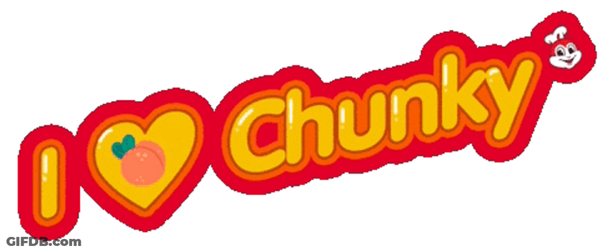 I Love Chunky Text GIF