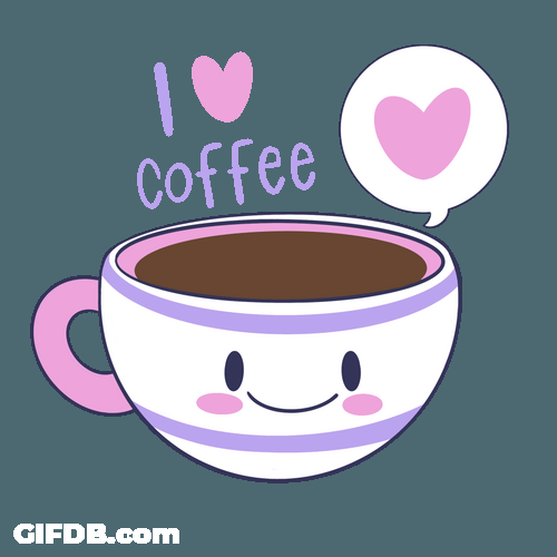 I Love Coffee Cartoon GIF