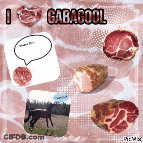 I Love Gabacool Horse Poster GIF