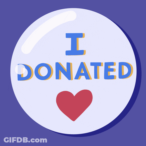 I Love Giving Donation Text GIF