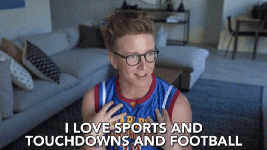 I Love Go Sports Touchdowns And Football GIF