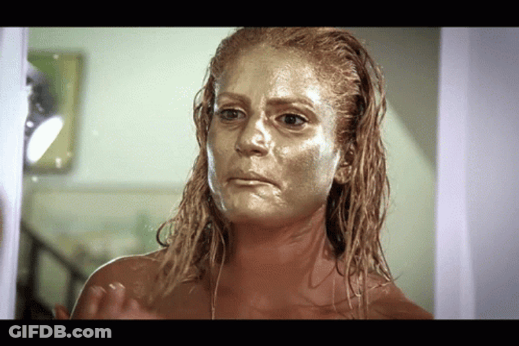 I Love Gold Face Paint GIF