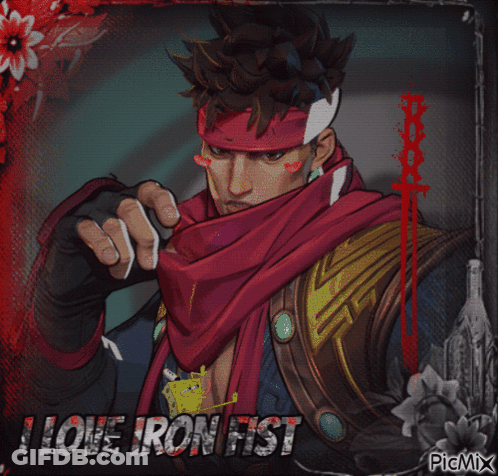 I Love Iron Fist Text GIF