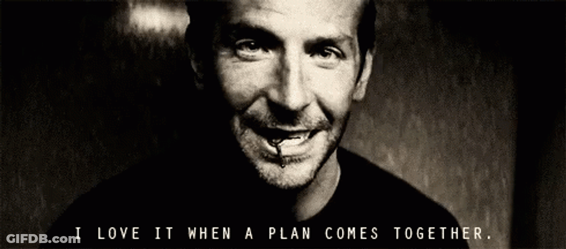 I Love It When A Plan Comes Together Bradley Cooper GIF