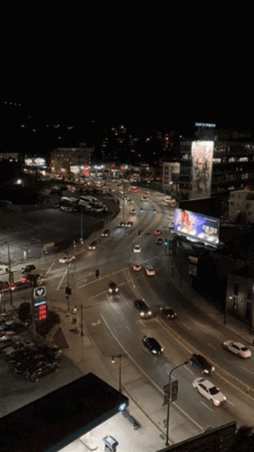 I Love La Busy City Night GIF