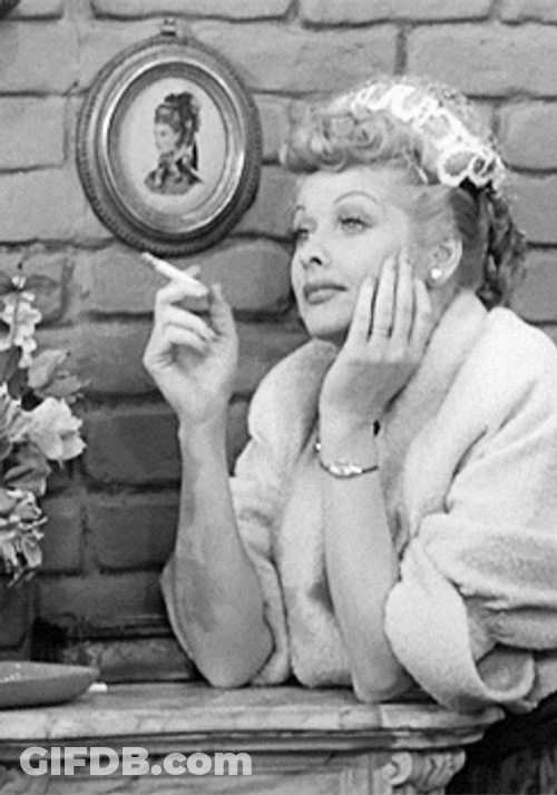 I Love Lucy Tv Show Smoking GIF