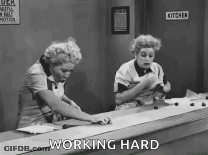 I Love Lucy Working Hard GIF