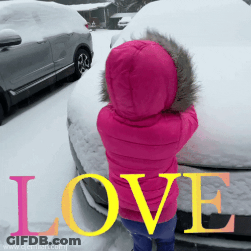 I Love Making Mess With Snow GIF