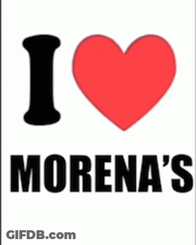 I Love Morena's Poster With Red Heart GIF