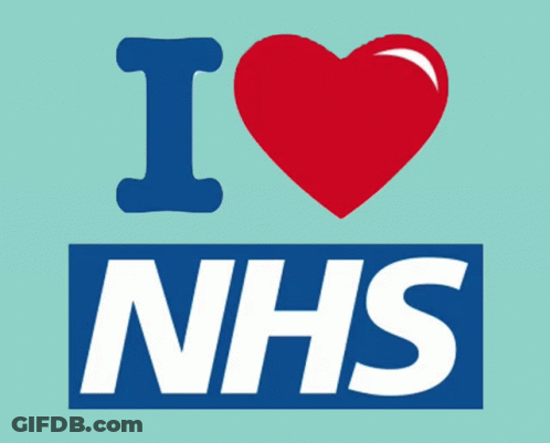 I Love NHS Sign With Heart GIF