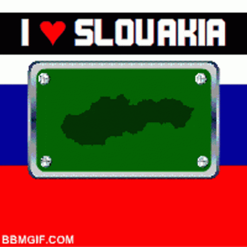 I Love Slovakia Map GIF
