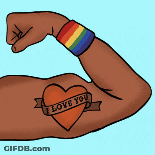 I Love U Amusing Arm Tattoo GIF