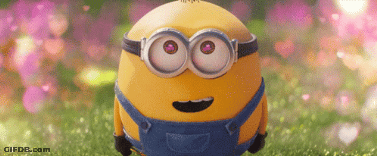 I Love U Funny Minion GIF