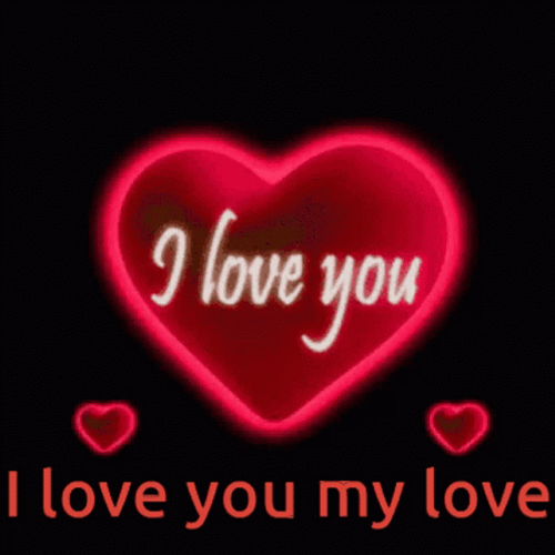 I Love U My Love Heart Animated GIF