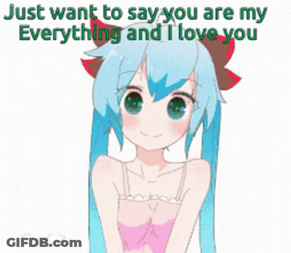 I Love You Anime Hatsune Miku GIF