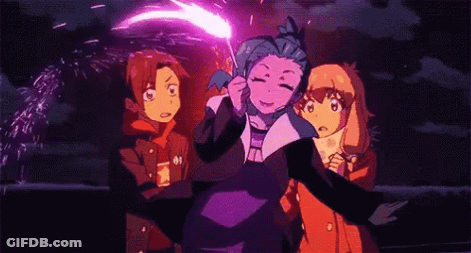 I Love You Anime Purple Heart GIF
