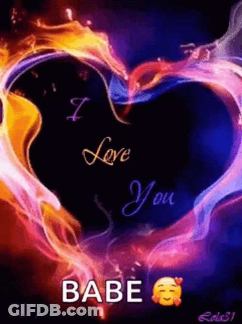I Love You Babe Art GIF