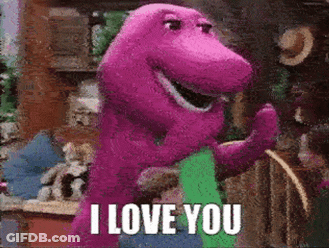 I Love You Barney GIF