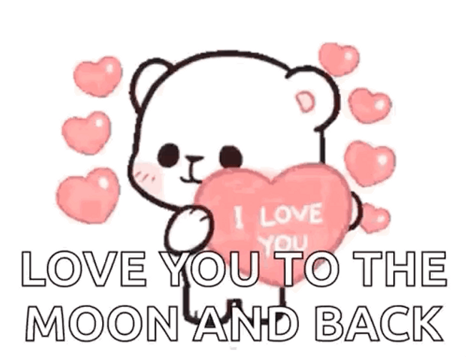 I Love You Cute Love You To The Moon GIF