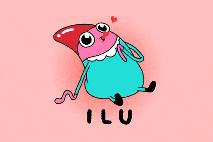 I Love You Flying Kisses GIF