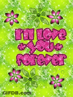 I Love You Forever Pink Flowers GIF