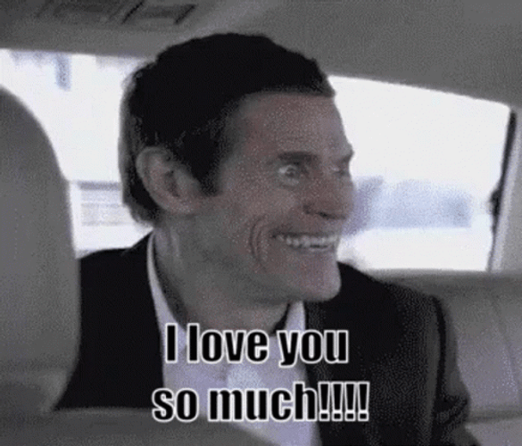 I Love You Funny Laughing Willem Dafoe GIF