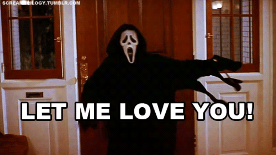 I Love You Funny Scream Ghostface GIF