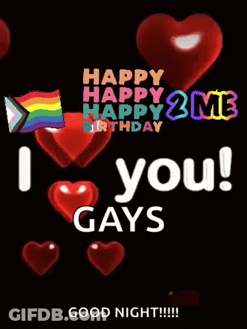 I Love You Gays With Red Hearts GIF