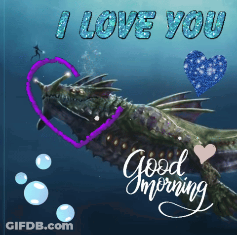 I Love You Good Morning Dragon Card GIF