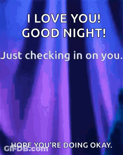 I Love You Good Night Checking In GIF