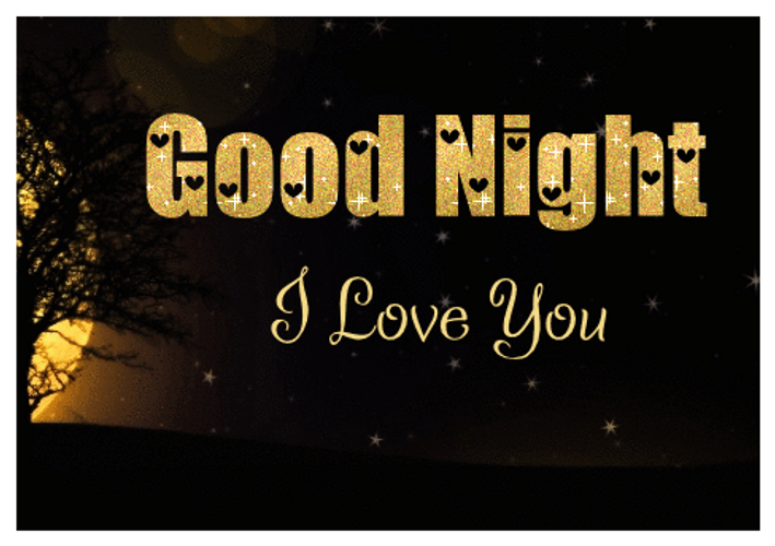 I Love You Good Night Digital Art GIF