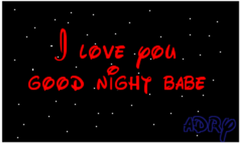 I Love You Good Night Glittery Night GIF
