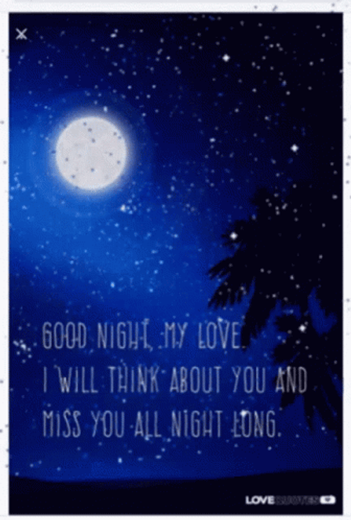 I Love You Good Night Snowy Night GIF