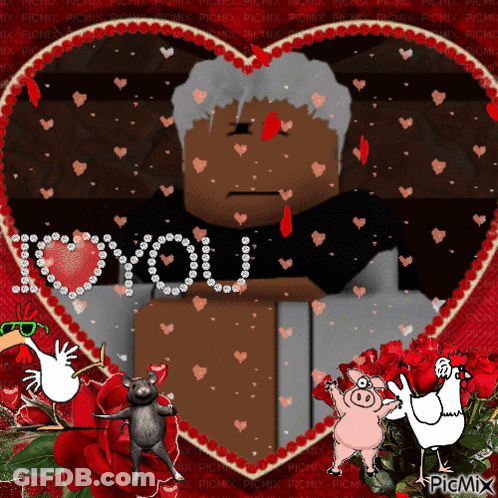 I Love You Heart With Flowers GIF