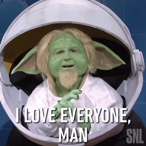 I Love You Man Yoda Meme SNL GIF