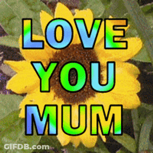 I Love You Mom Beautiful Sunflower GIF