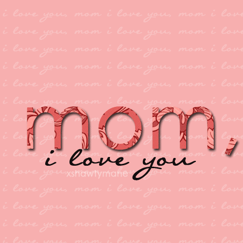 I Love You Mom Cursive Letter GIF