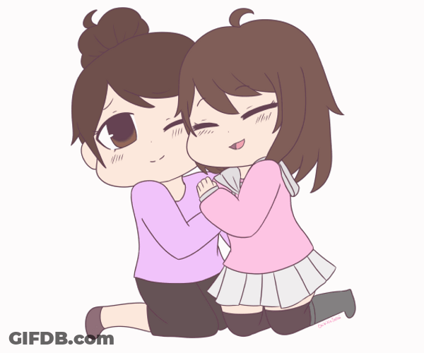 I Love You Mom Cute Anime Hug GIF