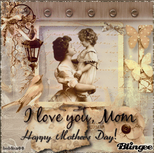 I Love You Mom Happy Mother's Day Vintage GIF