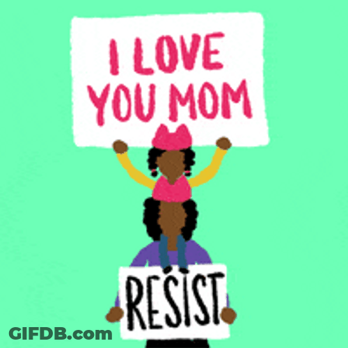 I Love You Mom Resist Black GIF