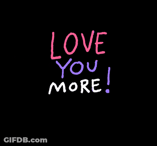 I Love You More Cat Graphic Art GIF