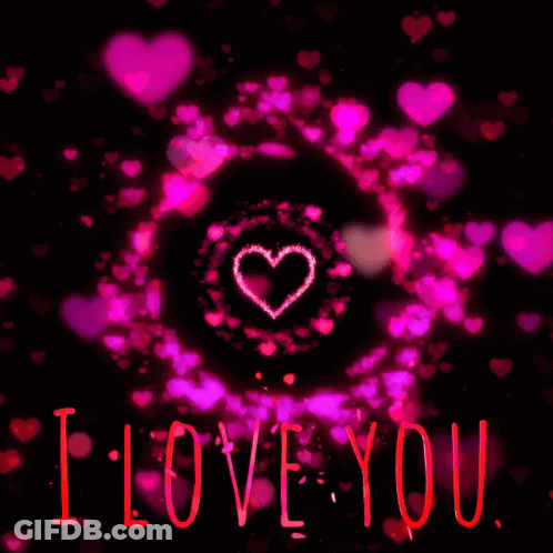 I Love You Poster With Heart GIF