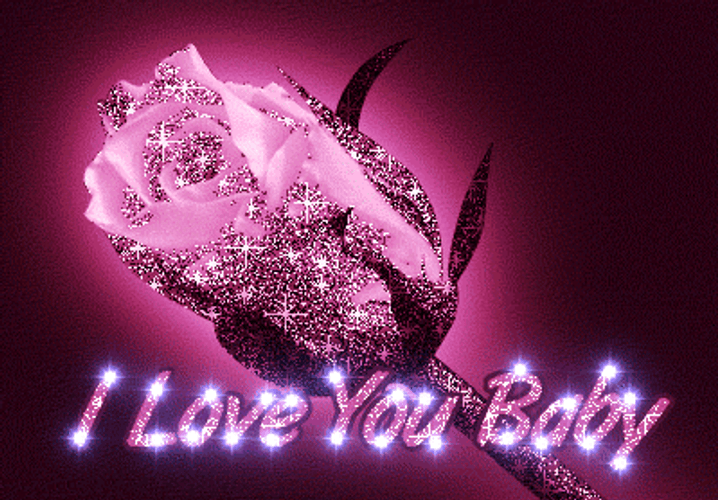 I Love You Rose Glitters GIF