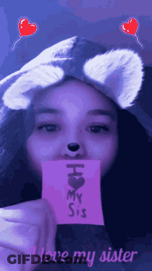 I Love You Sister Girl Shaking Head GIF