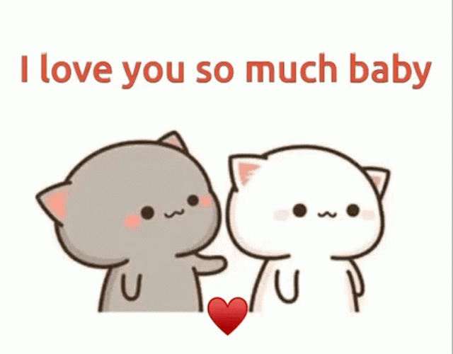 I Love You So Much Baby Peach And Goma GIF